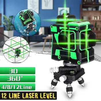 12 Lines 3D Green Laser Level Self-Leveling 360 Degre Horizontal And Vertical Cross Lines Green Laser Line With Tripod Battery
12 Lines 3D Green Laser Level Self-Leveling 360 Degre Horizontal And Vertical Cross Lines Green Laser Line With Tripod Battery