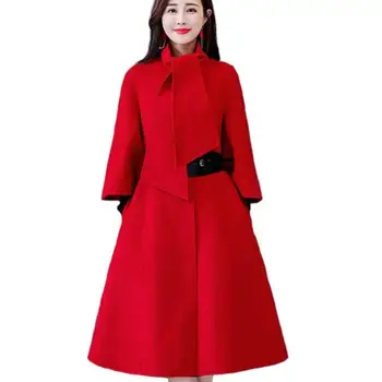 autumn winter vintage stand collar woolen coat women slim a-line flare sleeve wool blends coat
autumn winter vintage stand collar woolen coat women slim a-line flare sleeve wool blends coat