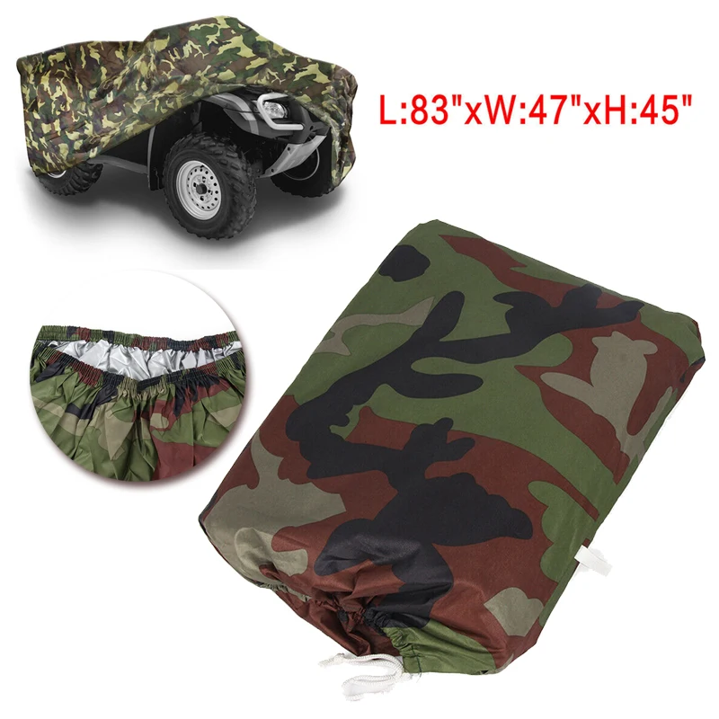 XL 210 * 120 * 115cm Camouflage ATV Storage Cover 190T Waterproof Polyester Taffeta With Anti-UV Coating Material
XL 210 * 120 * 115cm Camouflage ATV Storage Cover 190T Waterproof Polyester Taffeta With Anti-UV Coating Material