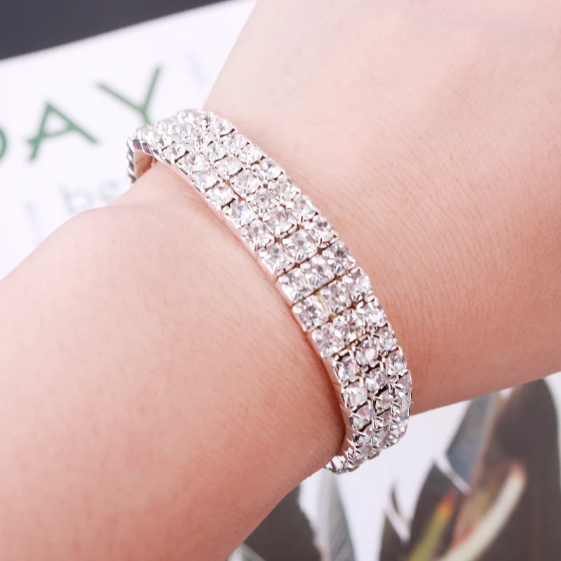Crystal Multilayer Fashionable Temperament Bride Bridesmaid Water Drill Ribbon Bracelet Ms Accessories 1pcs Free shipping
Crystal Multilayer Fashionable Temperament Bride Bridesmaid Water Drill Ribbon Bracelet Ms Accessories 1pcs Free shipping