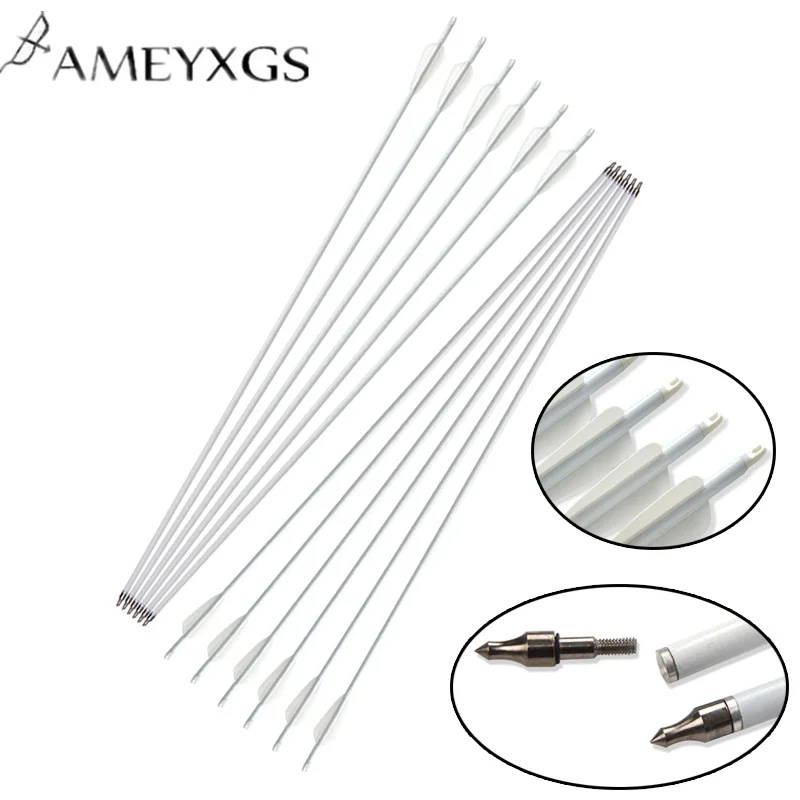6/12 pcs Archery Carbon Arrow Spine 500 Mix Carbon Arrow with White Color For Recurve Compound Bows Outdoor Hunting Accessories
6/12 pcs Archery Carbon Arrow Spine 500 Mix Carbon Arrow with White Color For Recurve Compound Bows Outdoor Hunting Accessories