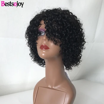 Bestsojoy Pixie Cut Wig Short Bob Wig Curly Human Hair Wig Remy Cheap Bouncy Curl Human Hair Wigs For Black Women 
Bestsojoy Pixie Cut Wig Short Bob Wig Curly Human Hair Wig Remy Cheap Bouncy Curl Human Hair Wigs For Black Women