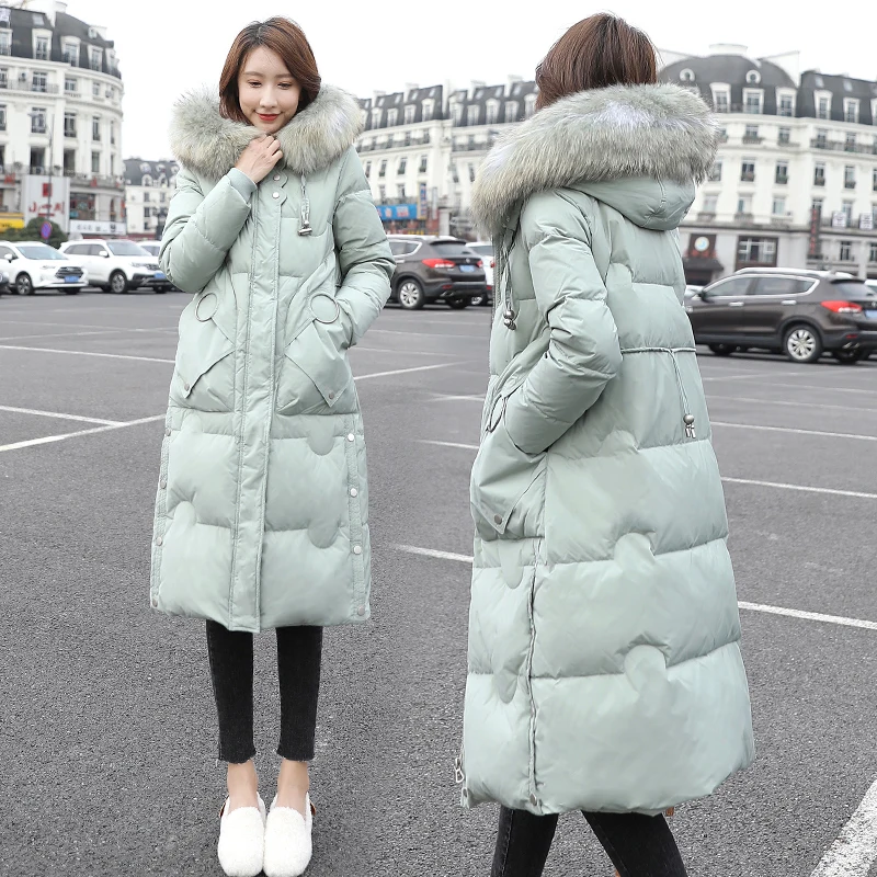 Winter Down Parka Coat Winter Big Fur Collar Hooded Down Jacket Coat Long Womens 90% White Duck Down Coats Thicken Warm Overcoat
Winter Down Parka Coat Winter Big Fur Collar Hooded Down Jacket Coat Long Womens 90% White Duck Down Coats Thicken Warm Overcoat