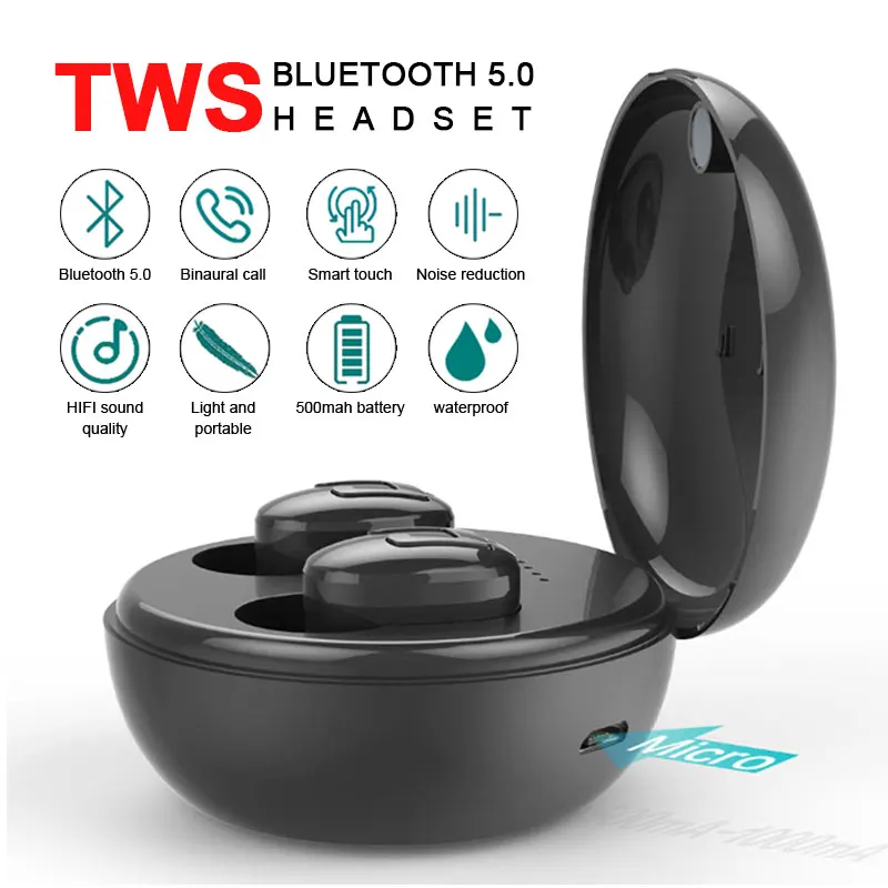 Invisible Earphones TWS Voice Message with Charging Box Bluetooth 5.0 Stereo Hearset Mini
Invisible Earphones TWS Voice Message with Charging Box Bluetooth 5.0 Stereo Hearset Mini