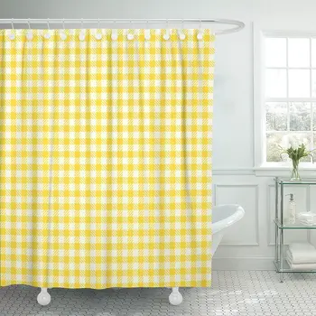 Checkered Pattern Coarse Vintage Yellow Plaid Abstract Geometric Shower Curtain Waterproof Polyester Fabric 60 x 72 Inches Set
Checkered Pattern Coarse Vintage Yellow Plaid Abstract Geometric Shower Curtain Waterproof Polyester Fabric 60 x 72 Inches Set