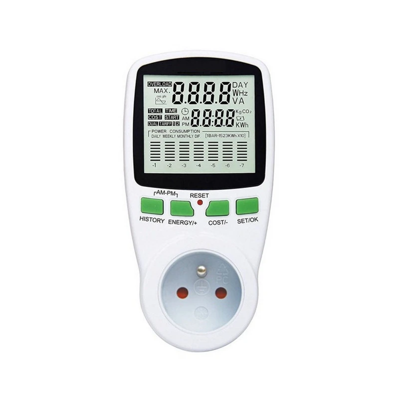 EU Digital Watt Meter LCD Power Meter Electricity Kwh Power Meter Measuring Outlet Power Analyzer Energy Meter
EU Digital Watt Meter LCD Power Meter Electricity Kwh Power Meter Measuring Outlet Power Analyzer Energy Meter