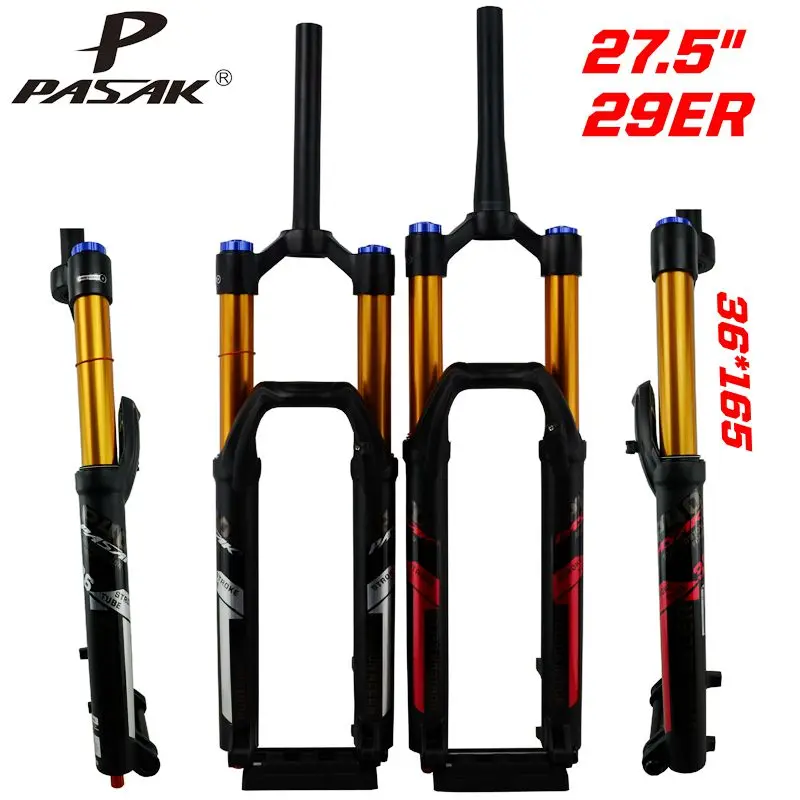

mtb bike fork mountain bicycle suspension forks 27.5" 29inch ER 1-1/8“ 1-1/2" 39.8air resilience thru axle15*110 damping centrum