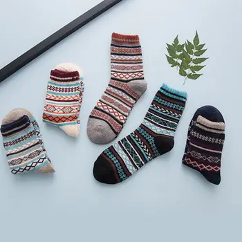 5Pair Mens Wool Cashmere Socks Warm Winter Thick Vintage Stripe Male Dress Sock
5Pair Mens Wool Cashmere Socks Warm Winter Thick Vintage Stripe Male Dress Sock