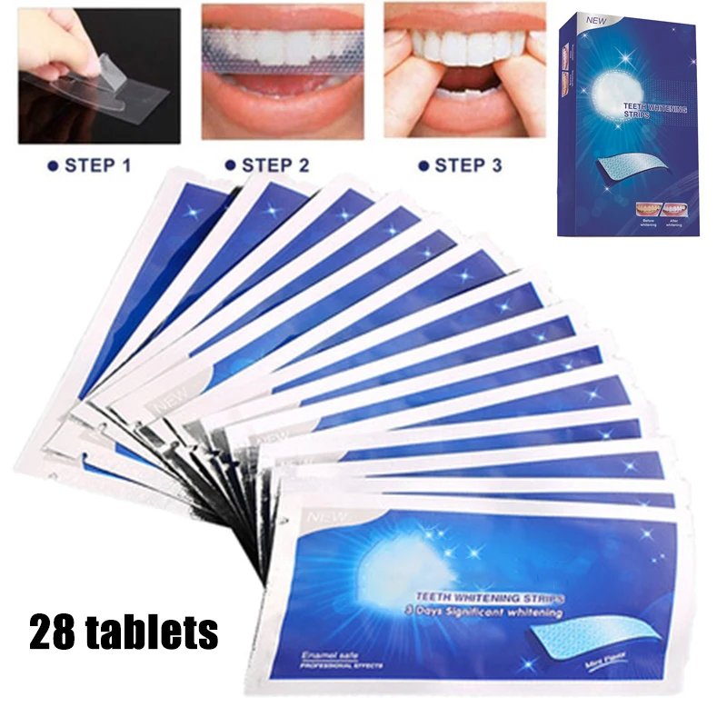 28pcs 3D Teeth Whitening Strips Dental Enamel Safe Teeth Bleaching Treatment Teeth Strips Whitening Dental Bleaching Tools 
28pcs 3D Teeth Whitening Strips Dental Enamel Safe Teeth Bleaching Treatment Teeth Strips Whitening Dental Bleaching Tools