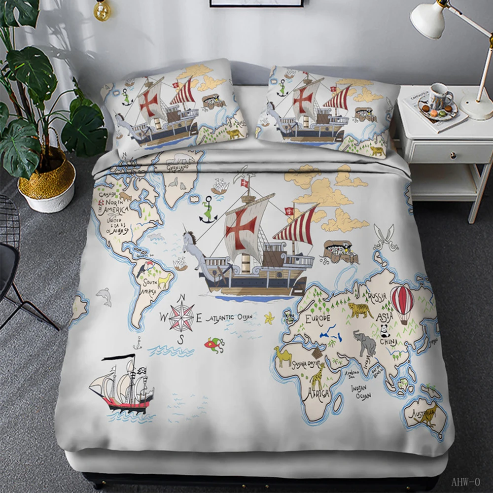 Home Textile Color World Map Bedding Set Kids Quilted Duvet Cover And Pillowcase 2 / 3 Piece Soft Microfiber Twin Queen Size
Home Textile Color World Map Bedding Set Kids Quilted Duvet Cover And Pillowcase 2 / 3 Piece Soft Microfiber Twin Queen Size