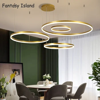1.2M Golden Modern LED Chandelier Hanging Lamp Rings Ceiling Chandelier Lighting For Living room Dining Room Light Fixtures
1.2M Golden Modern LED Chandelier Hanging Lamp Rings Ceiling Chandelier Lighting For Living room Dining Room Light Fixtures