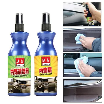 

leather repair Car Leather Seat Polish Care Wax Panel Dashboard Cleaner Tool Accessories полироль для пластика