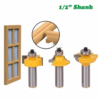 3PC/Set 1/2" 12.7MM Shank Milling Cutter Wood Carving Router Bit Beading Bit Round Over Bead Frame Door T V Shape Milling Cutter
3PC/Set 1/2" 12.7MM Shank Milling Cutter Wood Carving Router Bit Beading Bit Round Over Bead Frame Door T V Shape Milling Cutter