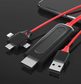 Micro USB Type C IOS HDMI Cable Mirror Display Adapter Link for IPhone 11 Pro Max 8 IPad Samsung S8 S9+ S20+ Android Phone To TV
Micro USB Type C IOS HDMI Cable Mirror Display Adapter Link for IPhone 11 Pro Max 8 IPad Samsung S8 S9+ S20+ Android Phone To TV