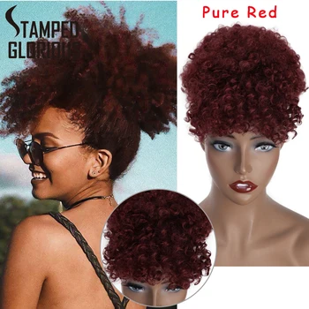 Stamped Glorious Short Drawstring Ponytail With Bangs Kinky Curly Ponytails Extension Afro High Puff Synthetic Ponytail Hair
Stamped Glorious Short Drawstring Ponytail With Bangs Kinky Curly Ponytails Extension Afro High Puff Synthetic Ponytail Hair