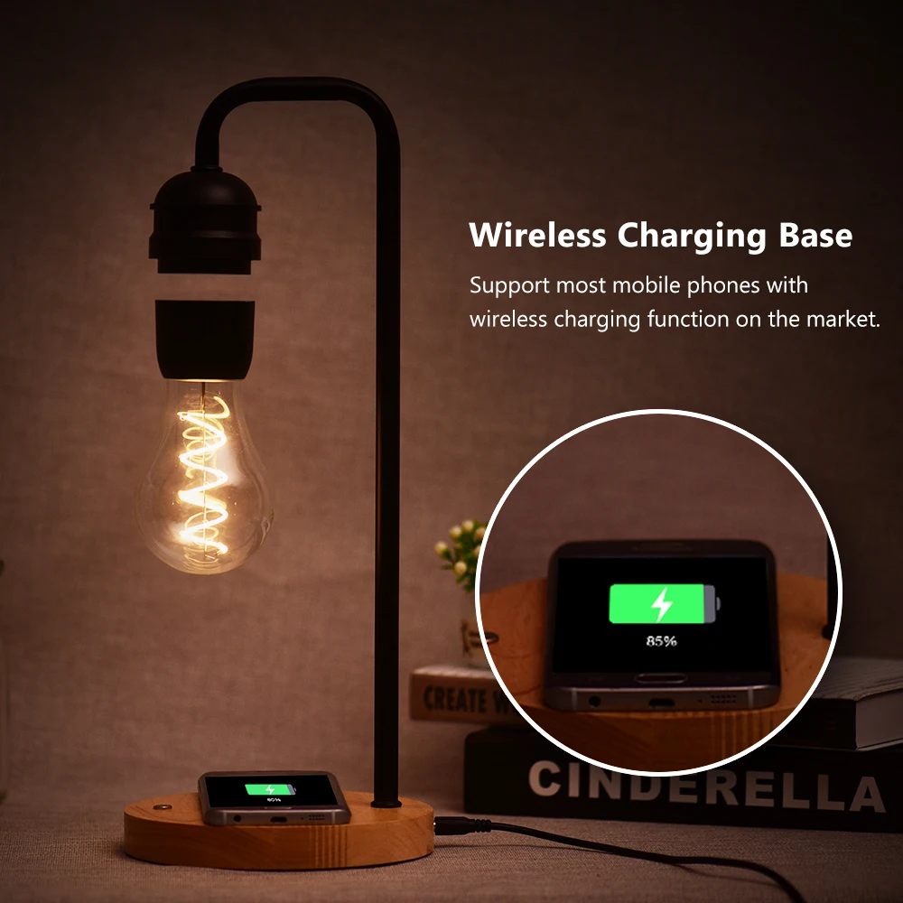Office Table Magnetic Light Lamp Bulb Floating Levitating Night Light Wireless Charger for iPhone Android Desktop Decorative
Office Table Magnetic Light Lamp Bulb Floating Levitating Night Light Wireless Charger for iPhone Android Desktop Decorative