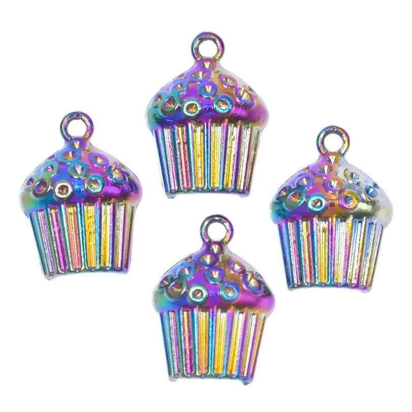 10PCS Rainbow Color Cupcake Cake Pendant Alloy Charms Accessories For Jewelry Crafts DIY Necklace Earring Metal Wholesale Bulk
10PCS Rainbow Color Cupcake Cake Pendant Alloy Charms Accessories For Jewelry Crafts DIY Necklace Earring Metal Wholesale Bulk