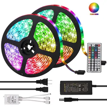 33ft/10M Led Light Strip SMD 5050 IP65 Waterproof RGB Flexible Light Strip Kit with 44 Key IR Remote RGB Controller
33ft/10M Led Light Strip SMD 5050 IP65 Waterproof RGB Flexible Light Strip Kit with 44 Key IR Remote RGB Controller