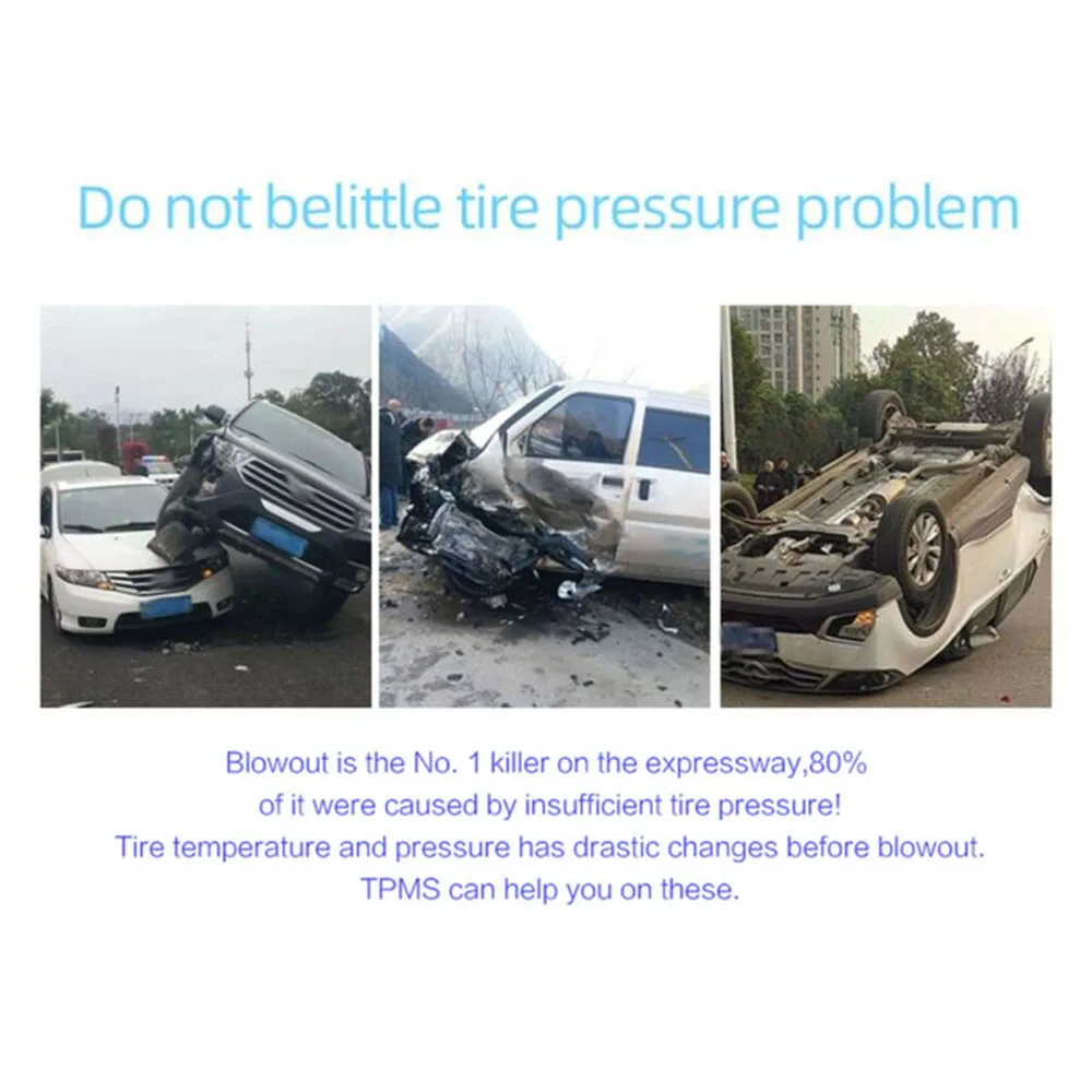 MINI TPMS Wireless Car Tire Pressure LCD Monitoring System + 4 External Sensors
MINI TPMS Wireless Car Tire Pressure LCD Monitoring System + 4 External Sensors