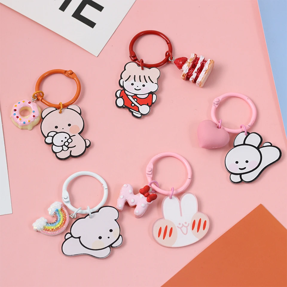 Cute Candy Color Acrylic Bear Rabbit Girl KeyChains Car Keys Bag Keyring Decor Pendent Charms for Airpods for Samsung Buds Gifts
Cute Candy Color Acrylic Bear Rabbit Girl KeyChains Car Keys Bag Keyring Decor Pendent Charms for Airpods for Samsung Buds Gifts