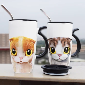 Cute Cat Cartoon Ceramic Cups Cartoon Mug Creative 600ml Large Capacity Water Cup Milk Cups Lovers Coffee Cups Spoon with Lid
Cute Cat Cartoon Ceramic Cups Cartoon Mug Creative 600ml Large Capacity Water Cup Milk Cups Lovers Coffee Cups Spoon with Lid