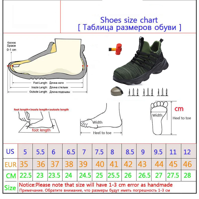 Lightweight and comfortablefor work safety shoes non-slip steel toe cap wear resistant breathable work shoes image 5