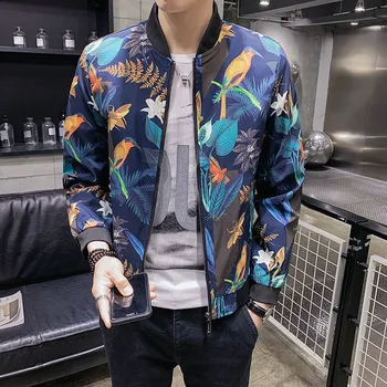 Fashion Casual Slim Jacket Men Spring Floral Print Business Bomber Jackets Streetwear Outwear Stand Collar Men's Coat Clothes
Fashion Casual Slim Jacket Men Spring Floral Print Business Bomber Jackets Streetwear Outwear Stand Collar Men's Coat Clothes