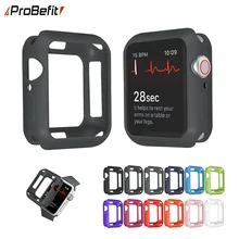 Soft Silicone Case for Apple Watch 3 2 1 42MM 38MM Cover Full Protection Shell for iWatch 4 5 6 SE 40MM 44MM Watch Bumper Soft Silicone Case for Apple Watch 3 2 1 42MM 38MM Cover Full Protection Shell for iWatch 4 5 6 SE 40MM 44MM Watch Bumper