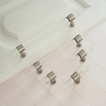 3.75" 5" 6.3" Acrylic Drawer Pull Handle T-shaped Silver Zinc Alloy Furniture Cabinet Knobs Wardrobe Closet Handle 96 128 160mm
3.75" 5" 6.3" Acrylic Drawer Pull Handle T-shaped Silver Zinc Alloy Furniture Cabinet Knobs Wardrobe Closet Handle 96 128 160mm