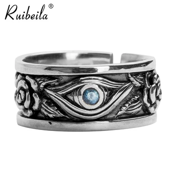 Ruibeila genuine 925 silver God Eye Hip Hop men ring size adjustable Rose flower lady ring trendy jewelry gift
Ruibeila genuine 925 silver God Eye Hip Hop men ring size adjustable Rose flower lady ring trendy jewelry gift