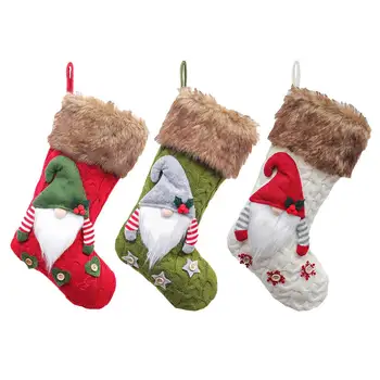 Christmas Decorations Knitted Christmas Stocking Candy Bag Christmas Tree Pendant Wonderful Holiday Gifts for Families
Christmas Decorations Knitted Christmas Stocking Candy Bag Christmas Tree Pendant Wonderful Holiday Gifts for Families