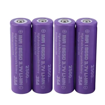 4pcs High Drain INR 18650 Battery Discharge Current 35A 3.7V High Performance Rechargeable Battery 2500mAh
4pcs High Drain INR 18650 Battery Discharge Current 35A 3.7V High Performance Rechargeable Battery 2500mAh