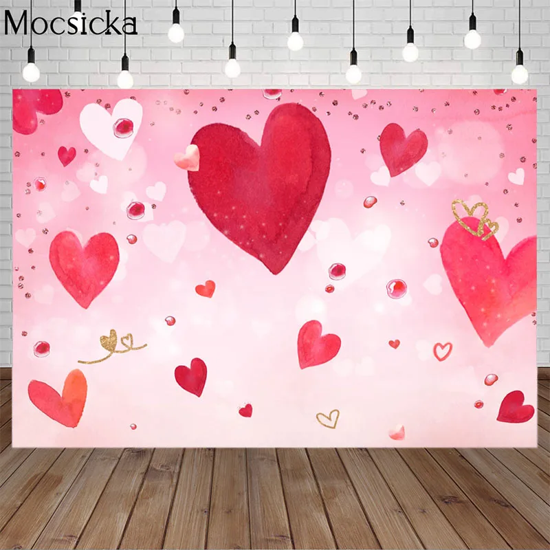 Mocsicka Valentine's Day Love Heart Backdrop Wedding Bridal Shower Romantic Gradient Background Decoration Props For Studio
Mocsicka Valentine's Day Love Heart Backdrop Wedding Bridal Shower Romantic Gradient Background Decoration Props For Studio