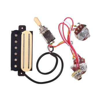 

Electric Guitar Dual Rail Bridge Humbucker Pickup and Single Coil Pickup with Switch Wire Line for ST for Cigar Box Guitars