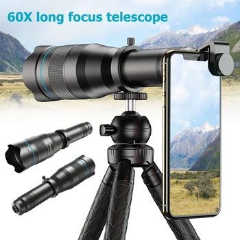 HD 60X Phone Camera Lens Telescope Super Telephoto Zoom Monocular Telescope for Travel Outdoor Activities Mobile Telescope
HD 60X Phone Camera Lens Telescope Super Telephoto Zoom Monocular Telescope for Travel Outdoor Activities Mobile Telescope