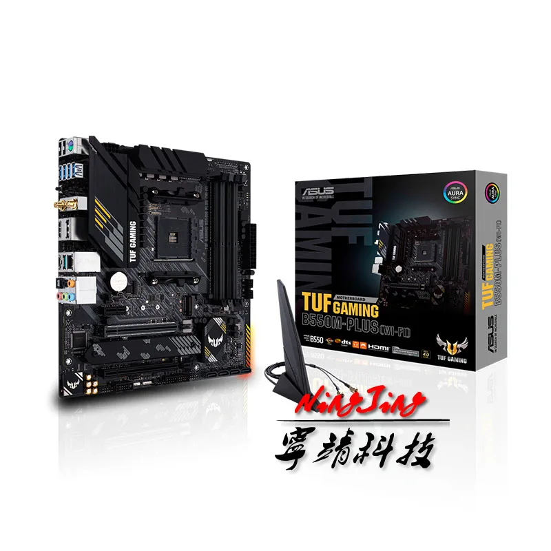 ASUS TUF GAMING B550M PLUS (Wi Fi) Micro ATX AMD B550 DDR4 4600(OC) МГц 128G M.2 HDMI SATA USB 3 2 настольное гнездо AM4