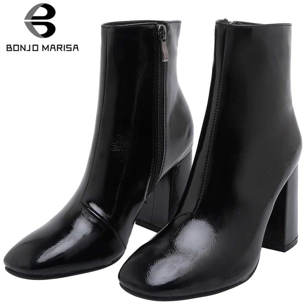 BONJOMARISA Plus Size 33-45 Ladies Fashion Patent PU Booties Winter Warm Fur Ankle Boots Women 2020 High Heels Shoes Woman
BONJOMARISA Plus Size 33-45 Ladies Fashion Patent PU Booties Winter Warm Fur Ankle Boots Women 2020 High Heels Shoes Woman