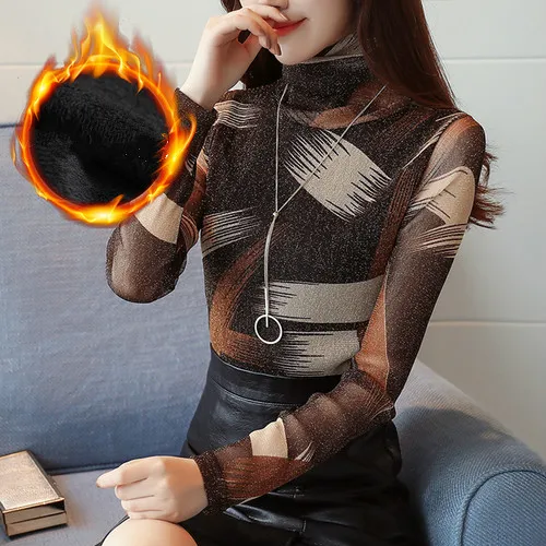 2019 Winter New Popular Print Classic High Collar Designs Female Top Simple Temperament Thickened Keep Warm Lady Bottoming Shirt
2019 Winter New Popular Print Classic High Collar Designs Female Top Simple Temperament Thickened Keep Warm Lady Bottoming Shirt