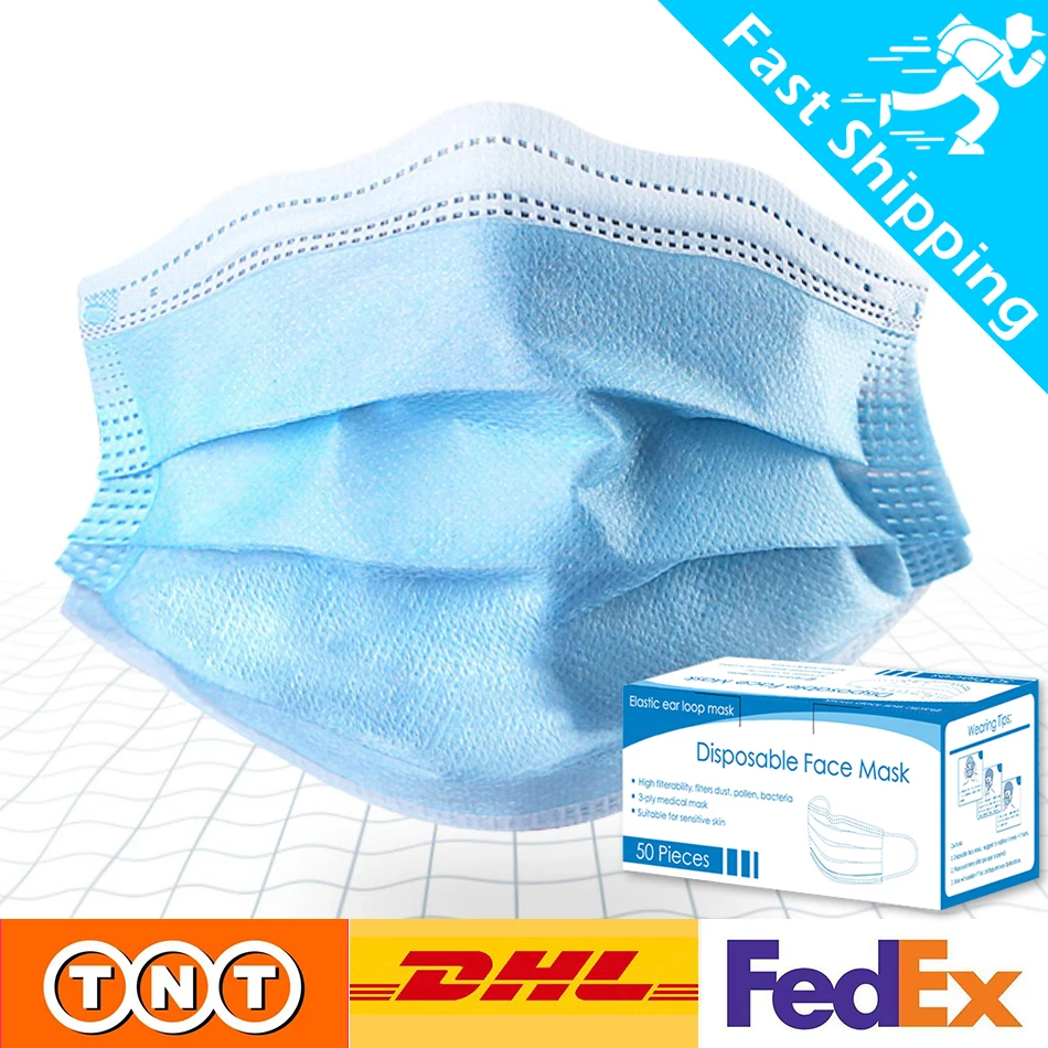 20/50/100 Pcs Disposable Face Masks 3 Layers Earloop Non Woven Fabric Mask For Hair Salon Use Anti Bacterial DHL Fast Shipping
20/50/100 Pcs Disposable Face Masks 3 Layers Earloop Non Woven Fabric Mask For Hair Salon Use Anti Bacterial DHL Fast Shipping
