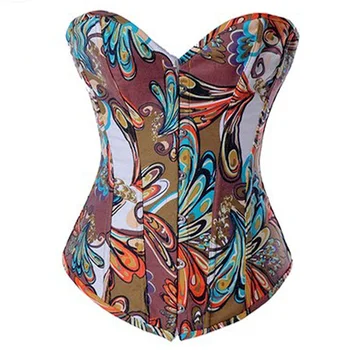 Bustiers Lolita Sexy Lingerie Basque Party Corselet Caudatus Women Flower Print Over Bust Corset Vintage Victorian
Bustiers Lolita Sexy Lingerie Basque Party Corselet Caudatus Women Flower Print Over Bust Corset Vintage Victorian