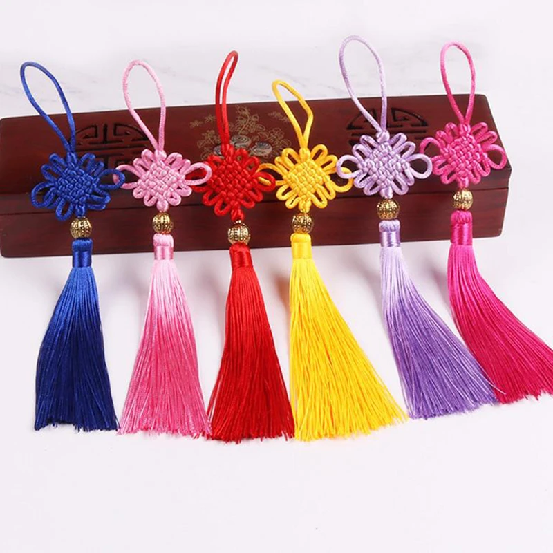2PC Chinese Knots Tassel DIY Pendant Jewelry Garment Decorative Accessories Car Key Bag Craft Fringe | Дом и сад