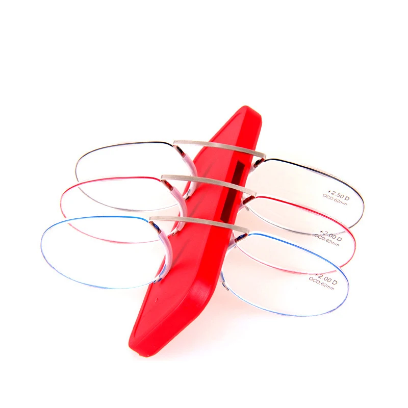 Pince Nez Style Nose Resting Pinching Portable Thin Pince-Nez Optical Reading Glasses No Arm Men Women +1.50 +2.00 +2.50 +3.0
Pince Nez Style Nose Resting Pinching Portable Thin Pince-Nez Optical Reading Glasses No Arm Men Women +1.50 +2.00 +2.50 +3.0