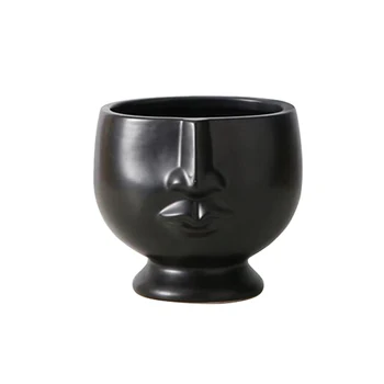 Size S Nordic Style Ceramic Human Face Flowerpot Decoration Home Oranment Succulent Plant Pot Craft Decor Black Golden A35
Size S Nordic Style Ceramic Human Face Flowerpot Decoration Home Oranment Succulent Plant Pot Craft Decor Black Golden A35