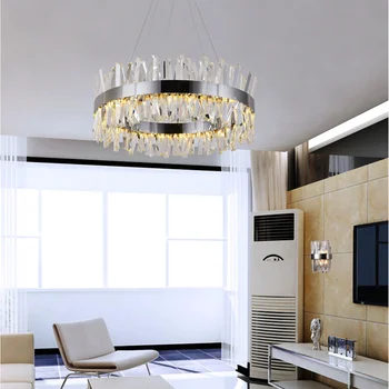 Modern LED Chandelier for living Room Luxury Crystal Chandeliers Lighting Gold/ Chrome Polished Steel Design Hang lamp
Modern LED Chandelier for living Room Luxury Crystal Chandeliers Lighting Gold/ Chrome Polished Steel Design Hang lamp