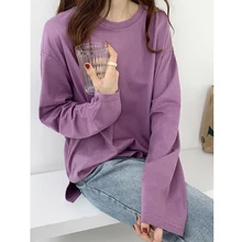 Spring Autumn Cotton T Shirt Women Basic Simple Solid Loose Top Female O Neck Long Sleeve Casual Tee T-shirt Femme Poleras Mujer
Spring Autumn Cotton T Shirt Women Basic Simple Solid Loose Top Female O Neck Long Sleeve Casual Tee T-shirt Femme Poleras Mujer