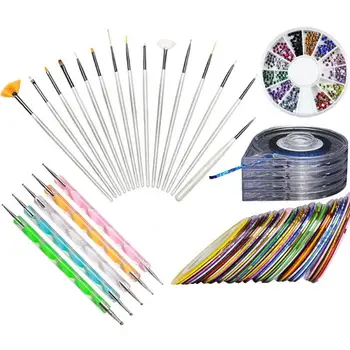 Nail Art Kit Compact and Portable Carry Convenient Striping Tape Roller Box 12 Colors Rhinestones Dotting Pen Brush
Nail Art Kit Compact and Portable Carry Convenient Striping Tape Roller Box 12 Colors Rhinestones Dotting Pen Brush