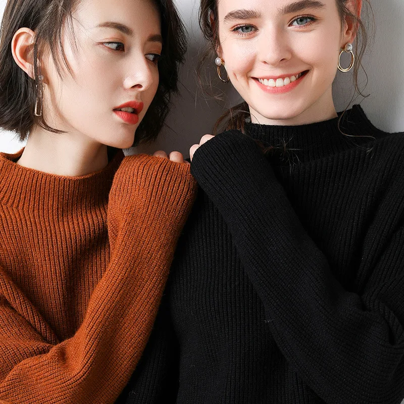 Winter Women Junmper Korean Knitting Pullover Casual Brown Sweater Solid Spring Clothes
Winter Women Junmper Korean Knitting Pullover Casual Brown Sweater Solid Spring Clothes