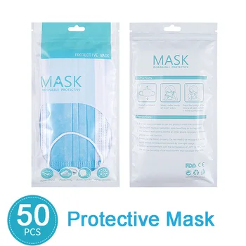 50 PCS Mask 3 Layer Protective Mask Dust Protection Masks Disposable Face Masks Elastic Earloop Dust Filter Safety Mask
50 PCS Mask 3 Layer Protective Mask Dust Protection Masks Disposable Face Masks Elastic Earloop Dust Filter Safety Mask
