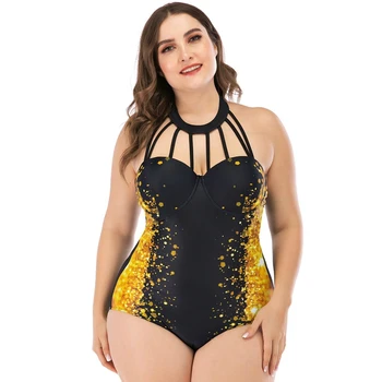 Plus Size Swimwear Push Up One Piece Swimsuit Women Bandage Bathing Suit Halter Backless Monokini Strings Sexy Swimsuit 2020 
Plus Size Swimwear Push Up One Piece Swimsuit Women Bandage Bathing Suit Halter Backless Monokini Strings Sexy Swimsuit 2020