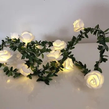 3m Battery Rose Flower Leaf LED String Lights 10/20/40 LED Simulation Green Leaf Garland Lamp For Party Home Wedding Decoration
3m Battery Rose Flower Leaf LED String Lights 10/20/40 LED Simulation Green Leaf Garland Lamp For Party Home Wedding Decoration